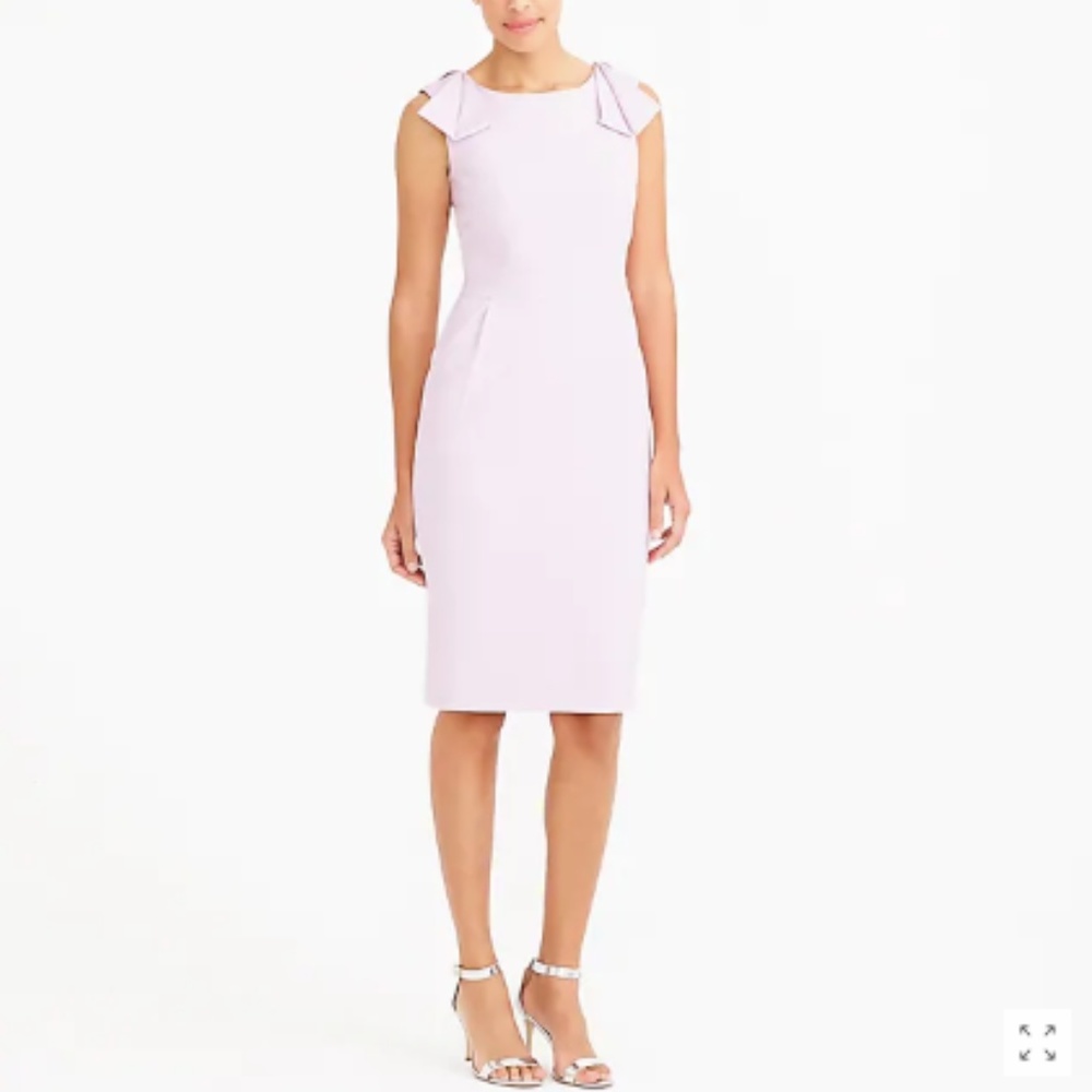 J. Crew Bow-Sleeve Dress in Lilac